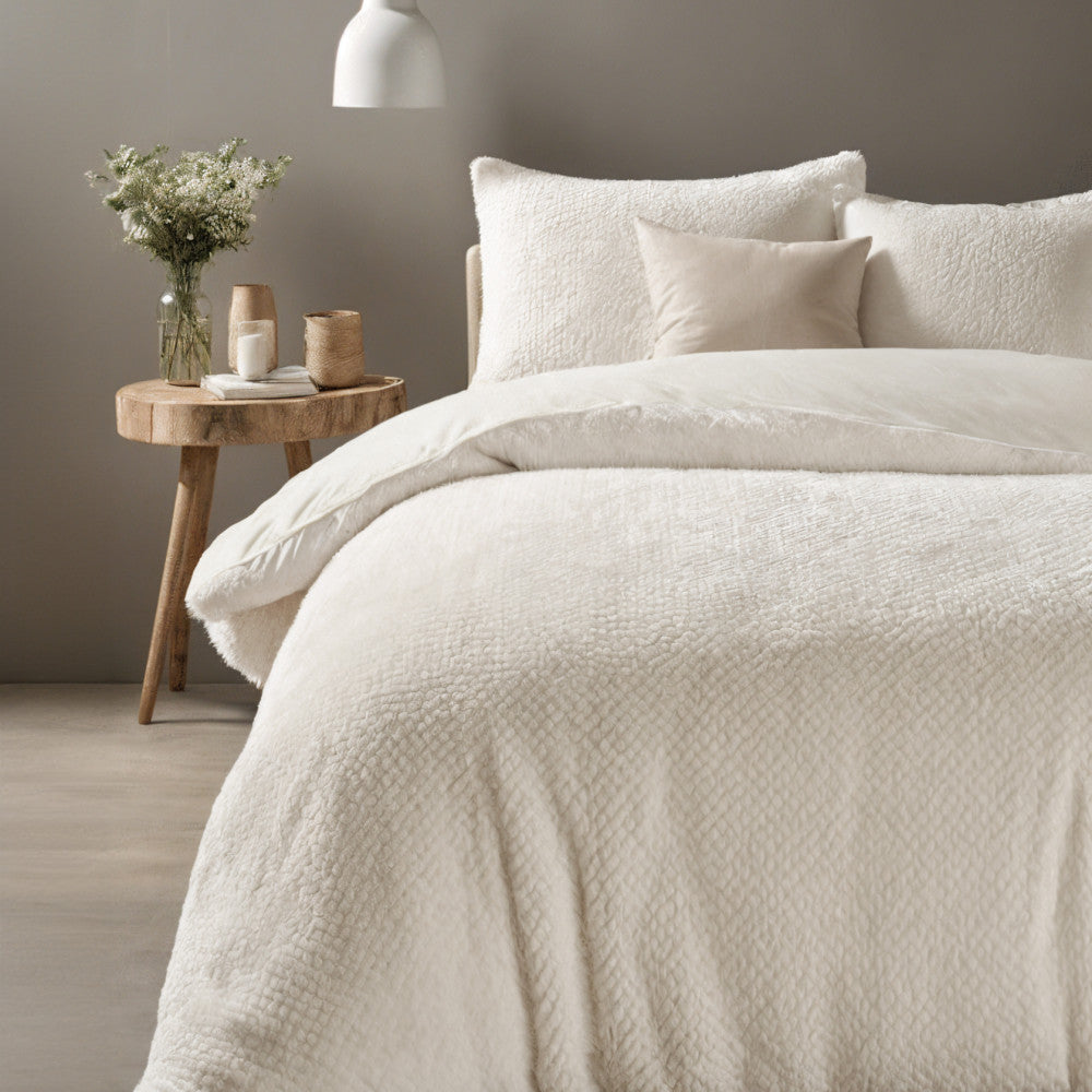 Fur Teddy Beige dekbedovertrek