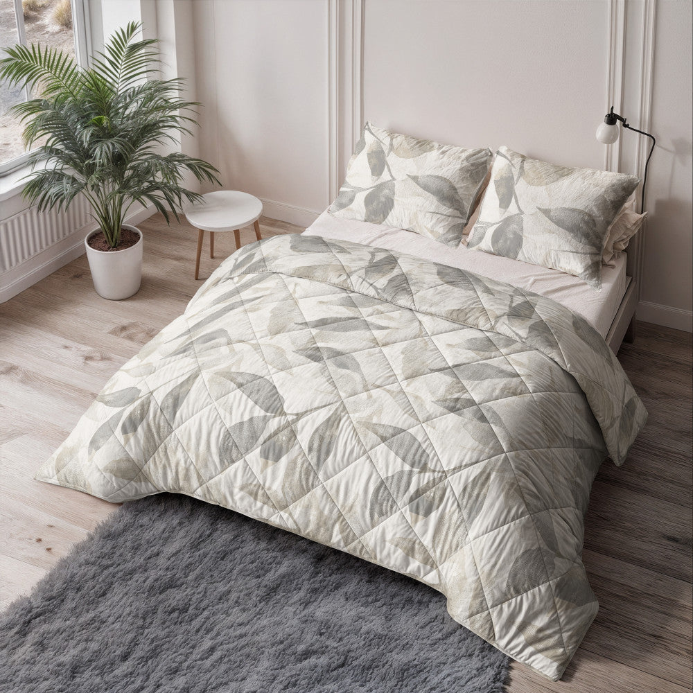 Lazy dekbed Katoen Misty Beige/Grijs