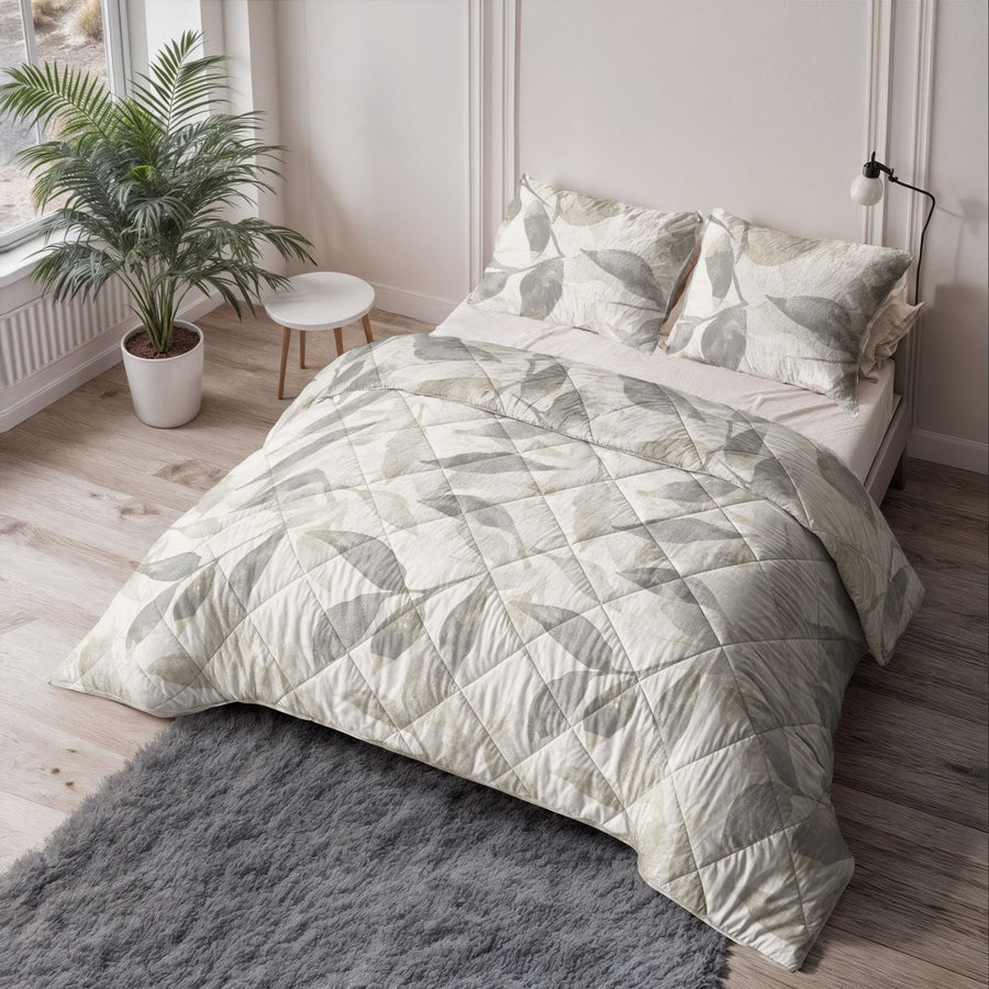 Lazy dekbed Katoen Misty Beige/Grijs