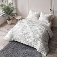Lazy dekbed Katoen Vinto Wit/Grijs