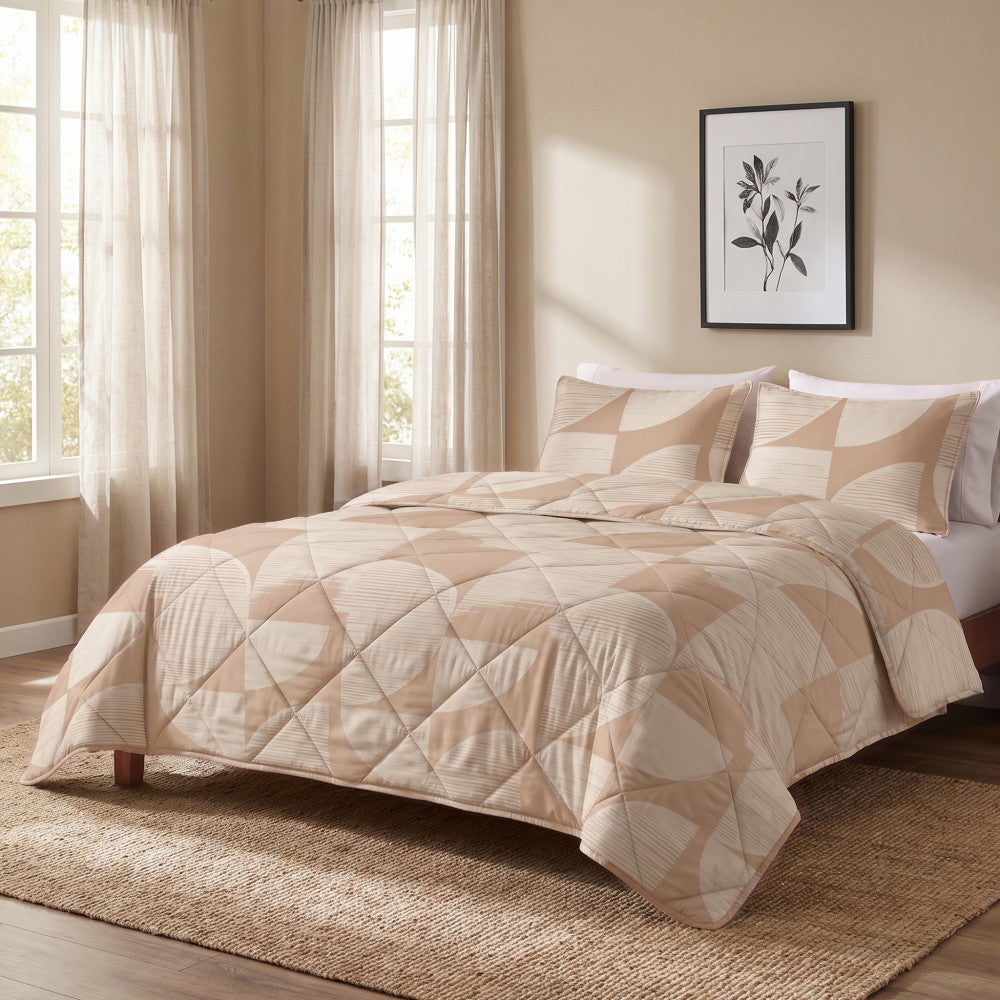 Lazy dekbed Modern Geo Zand