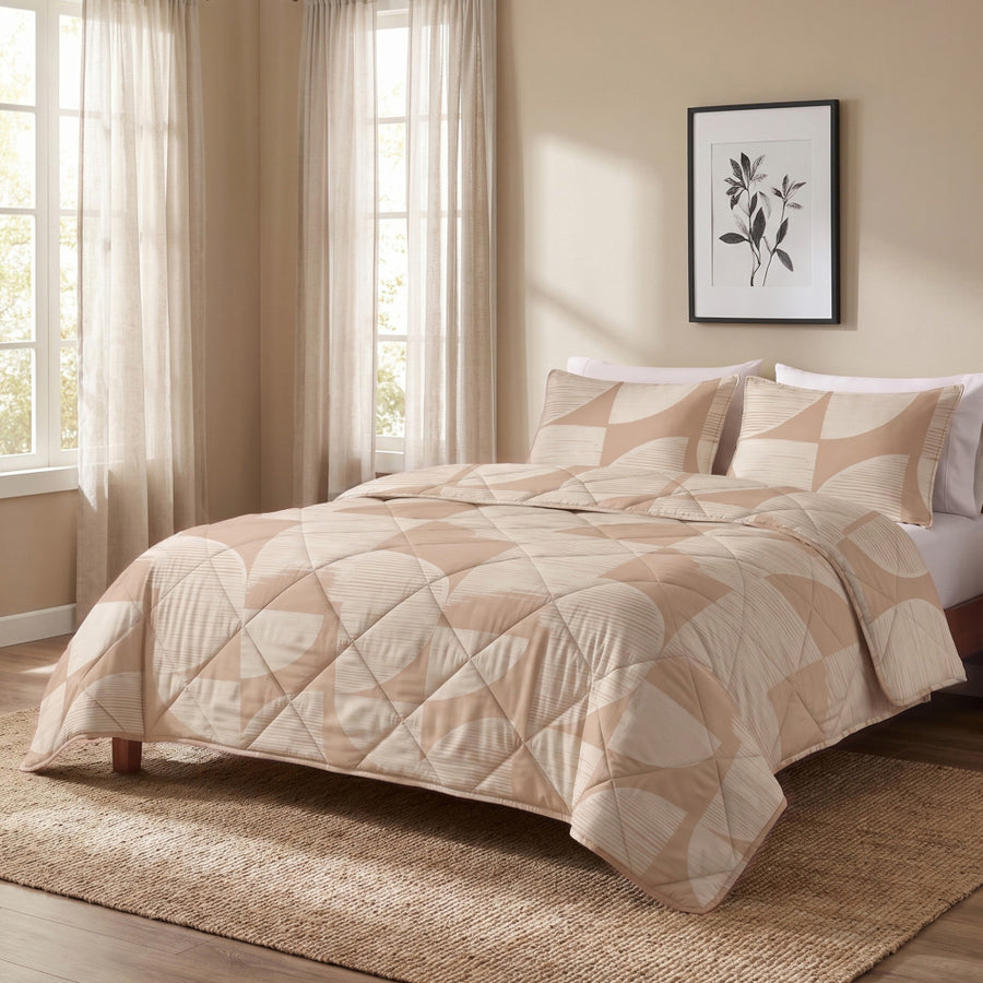 Lazy dekbed Modern Geo Zand