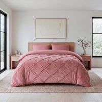 Lazy dekbed Velvet Pintuck Roze