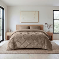 Lazy dekbed Velvet Pintuck Taupe