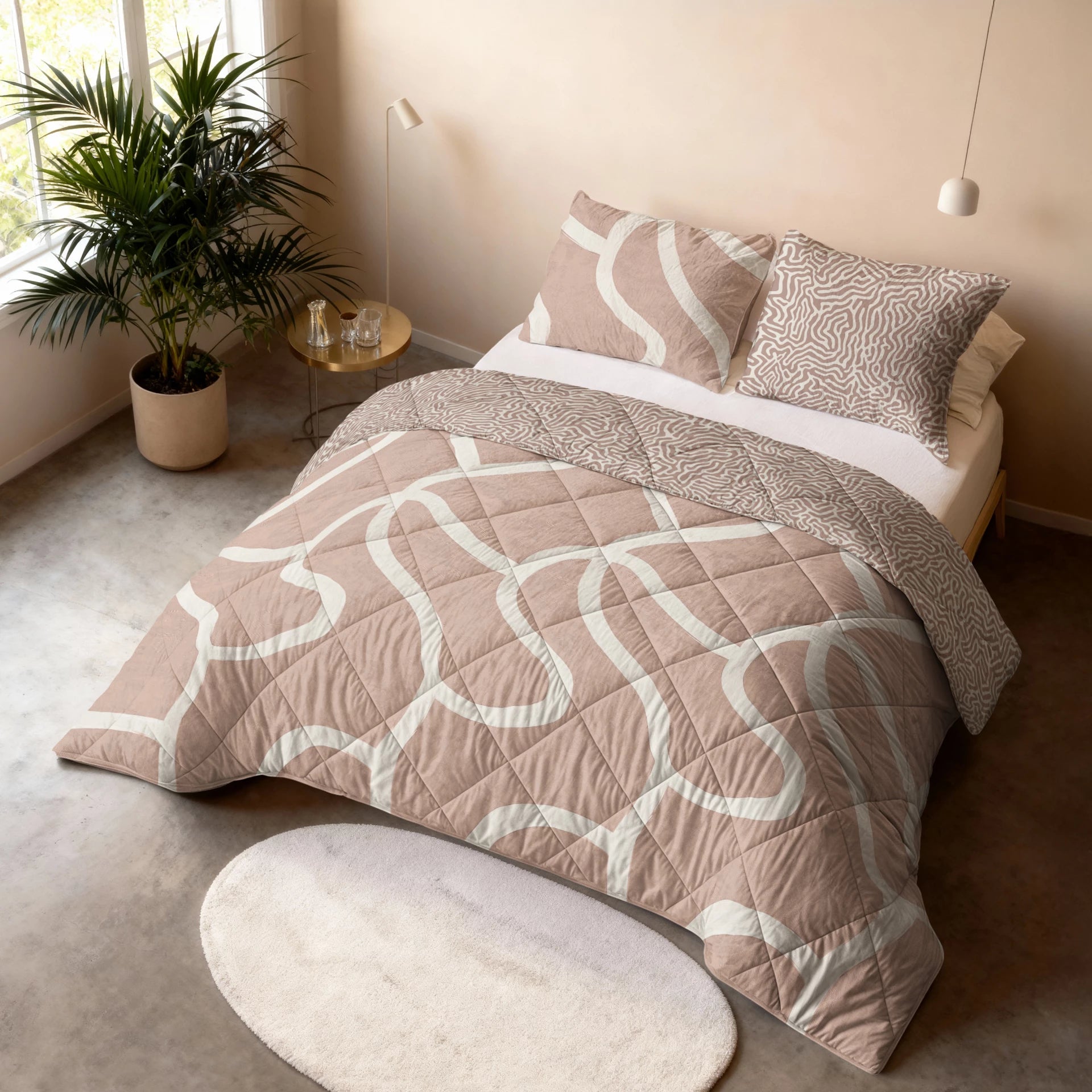 Lazy dekbed Shapes - Zand