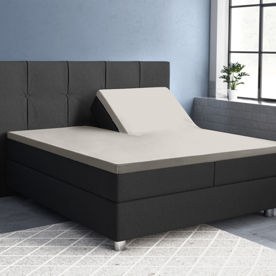 Splittopper Satijn Hoeslaken Creme