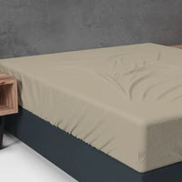 Flanel Basic Hoeslaken Taupe