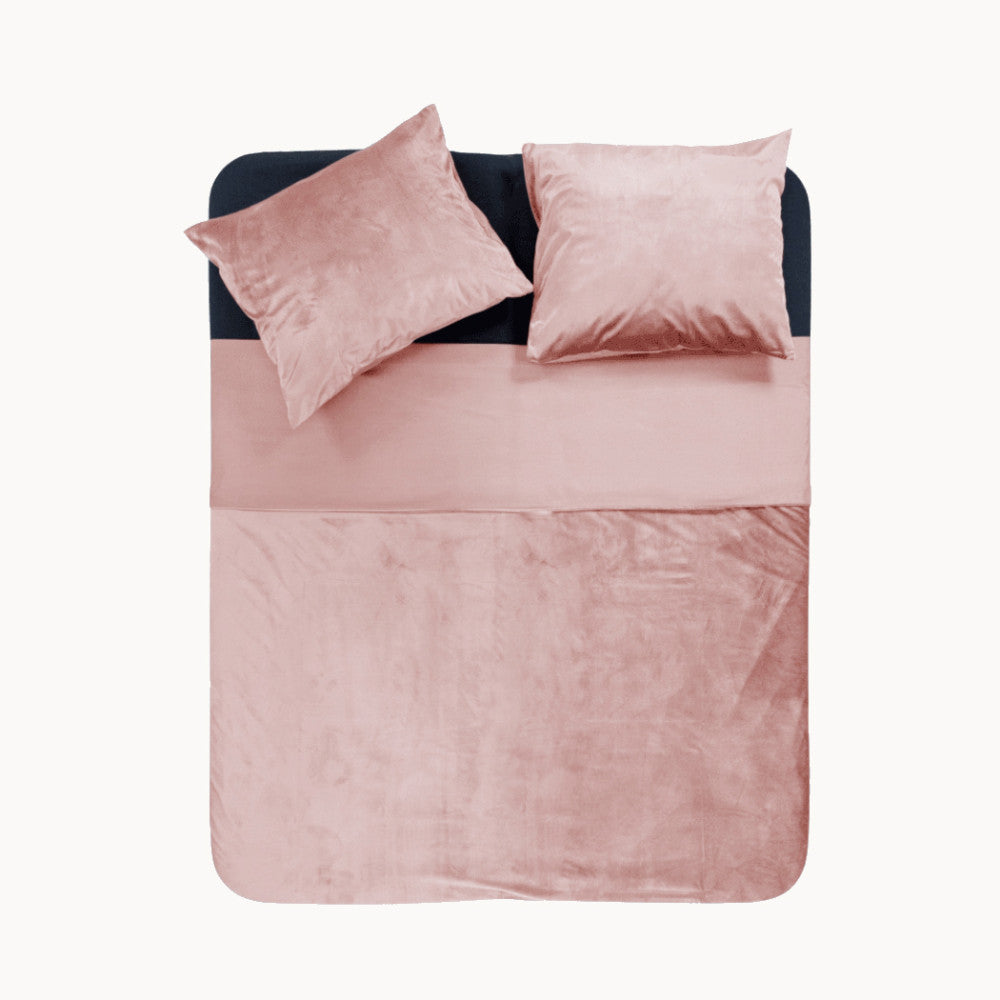Velvet Piping Soft Pink dekbedovertrek