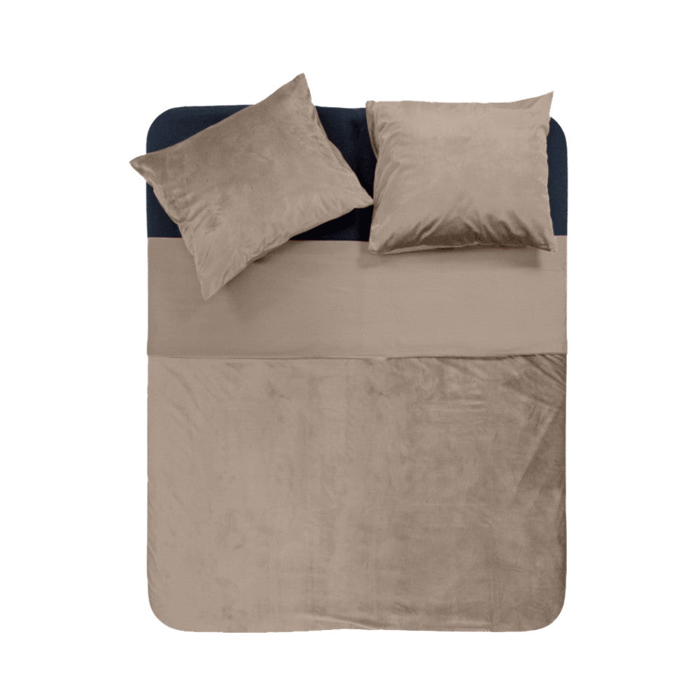Velvet Piping Taupe / Grijs dekbedovertrek